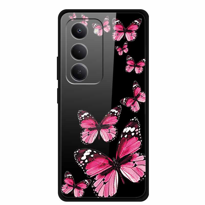 Glas-Rückseite für Xiaomi Redmi 15 4G Cartoon Niedlich Weicher Stoßfänger Harte Gehärtete Glas Hülle für Xiaomi Redmi 15 5G Hülle 6,9" Schale