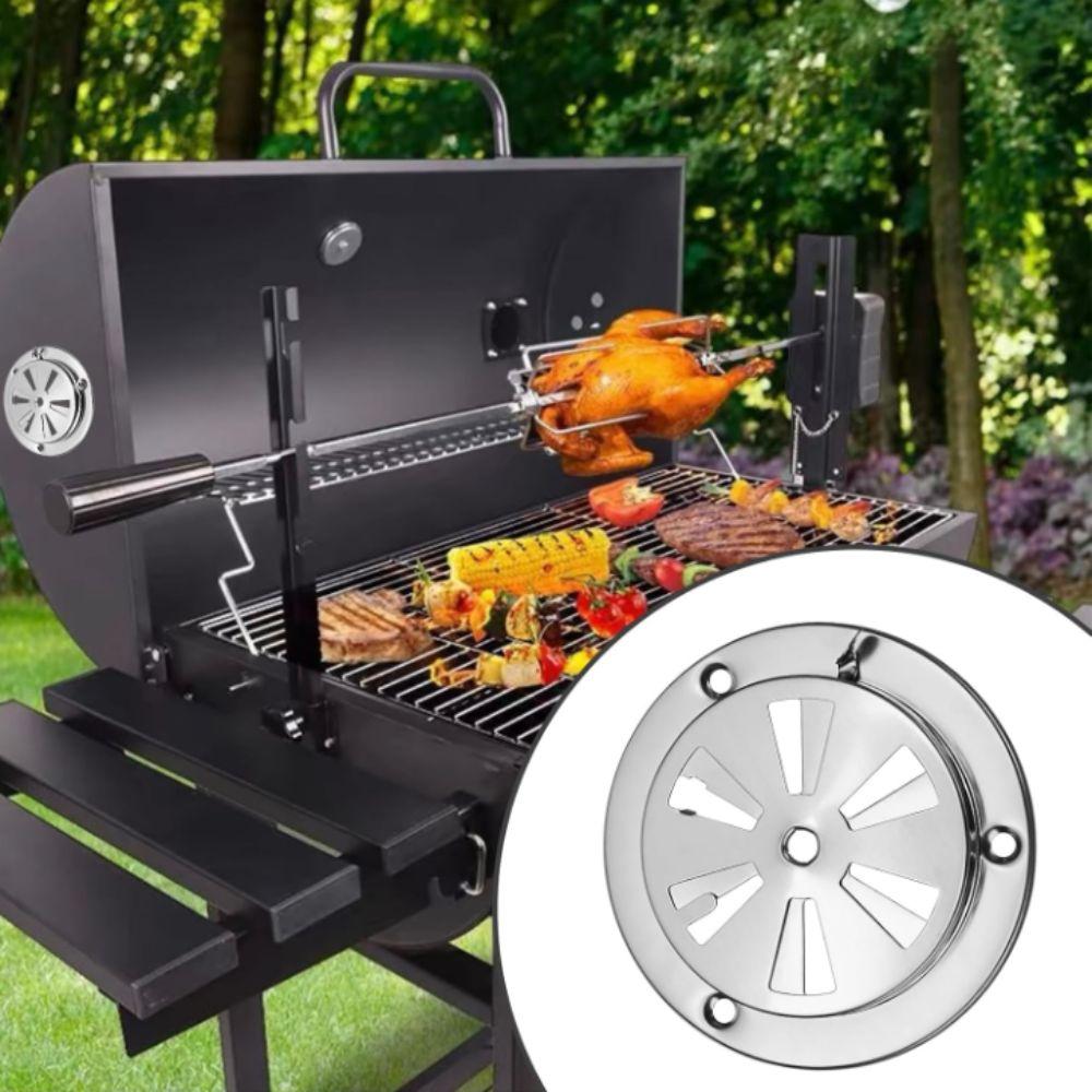 Round BBQ Grill Smoker Heat Resistant Exhaust Vent Stove Air Vent Replacement Parts