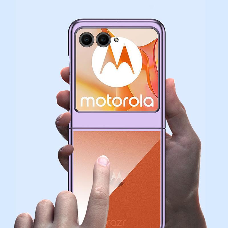 Für Motorola Razr 50 5G Hülle Galvanisiert Ultradünn Transparent PC Handyhülle