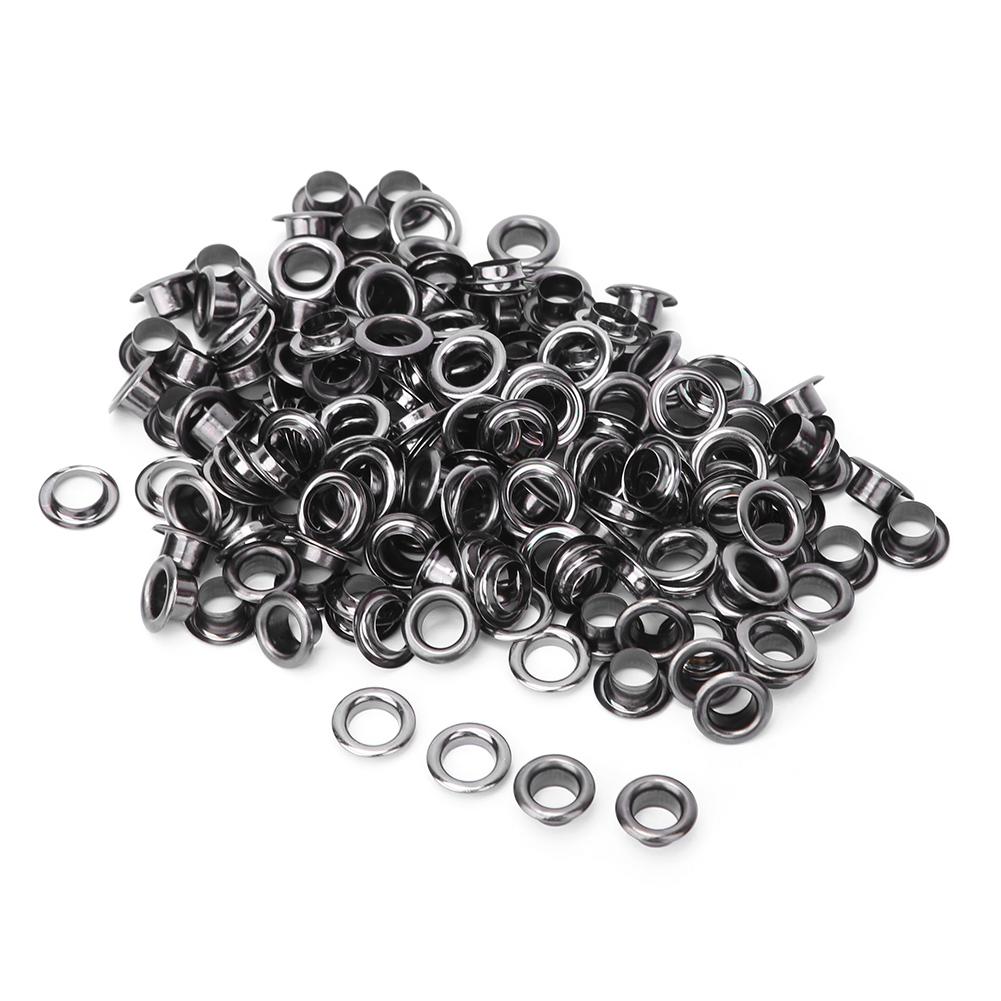 100KS 6mm Mosazný Oboustranný Nýt s Očkem Dutý Nýt na Oblečení Tašku Pásek Botu