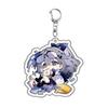 6CM Honkai Star Rail Anime Game Keychain Double-sided Cartoon Figure Lunae Blade Key Ring for Women Car Bag Phone Pendant Gifts