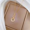 White Synthetic Zircon Geometric Jewelry Sets Earrings Necklace for Women