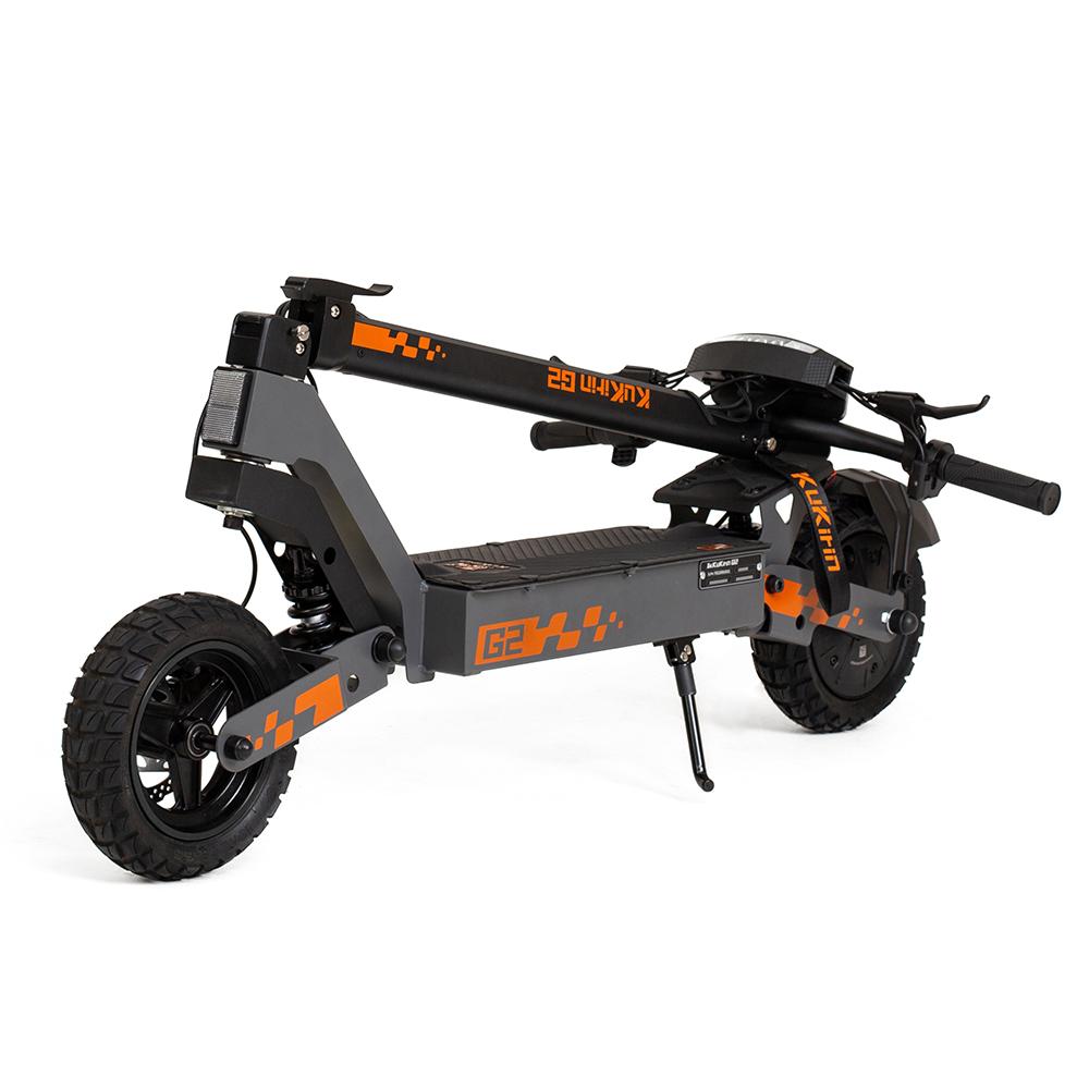 Electric Scooter Foldable Kukirin 10" 800W Motor City Electric Scooter 48V 15.6AH Max Range 55Km Load 120Kg Black G2