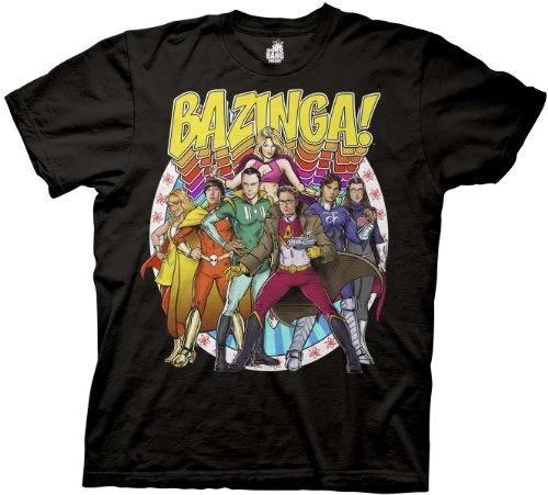 The Big Bang Theory BAZINGA SUPERHERO T-shirt NEW Licensed & Official S