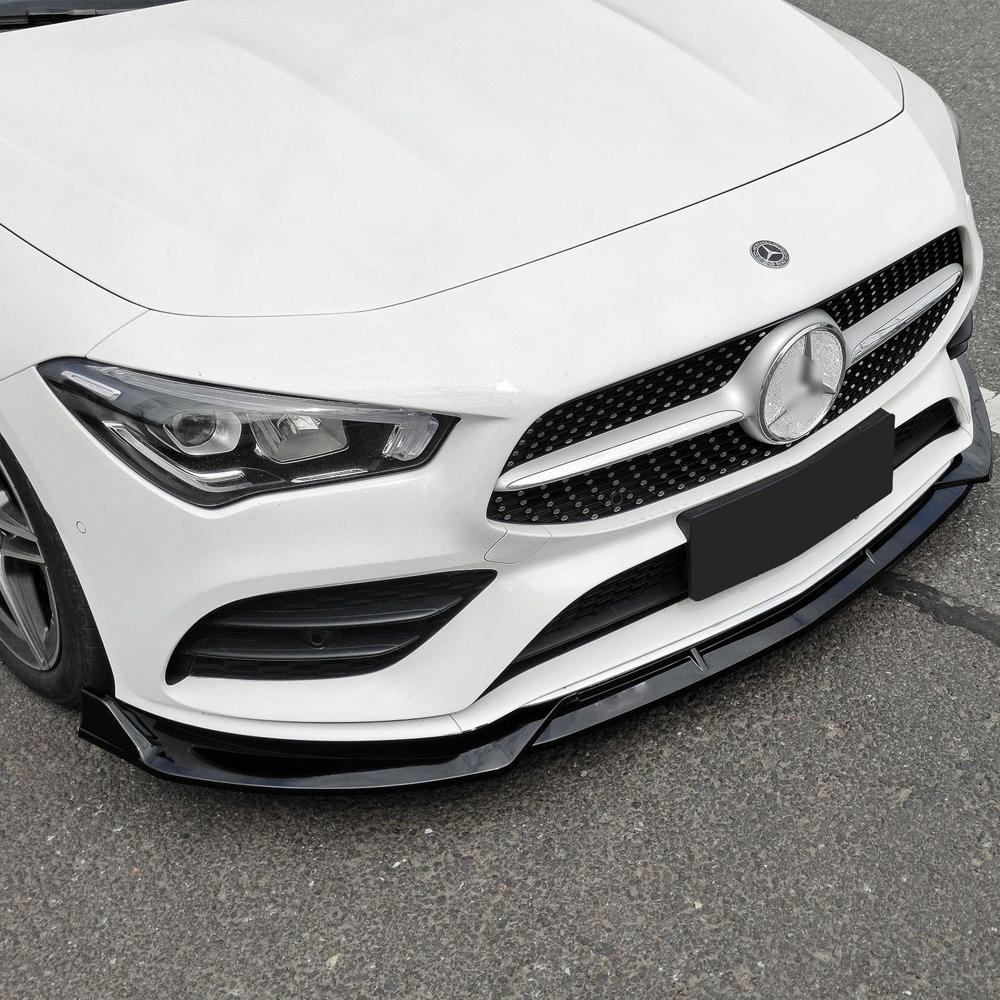 Car Front Bumper Lip Diffuser Spoiler Guard For Mercedes Benz CLA Class C118 X118 W118 CLA180 200 220 250 CLA35 45 AMG 2019-2023