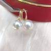 Natural Freshwater Pearl Earrings S925 Pure Silver Simple Classic Style Pearl High Heels Ear Hook Exquisite and Versatile