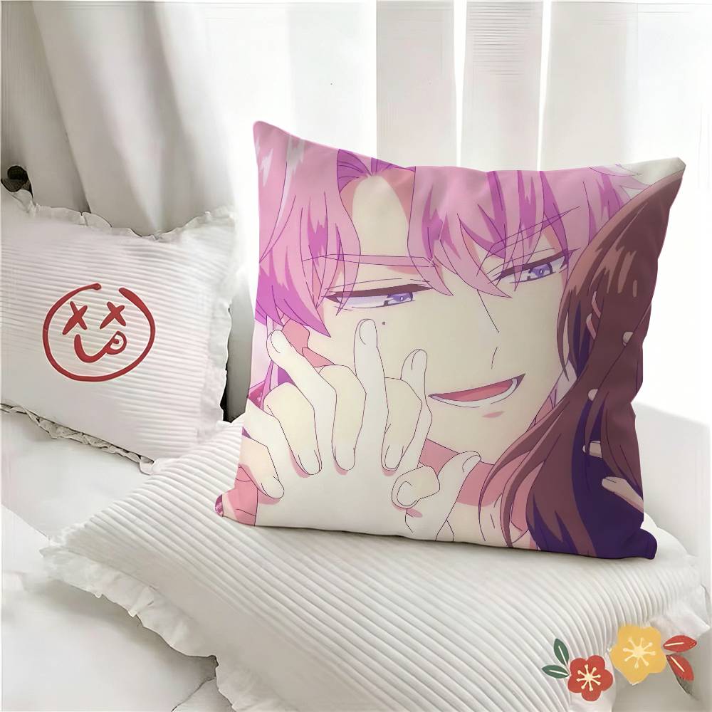 1pc Tamons Side Pillow Case Fashion Square Pillowcase Bedroom Sofa Room Ins Decoration Leisure