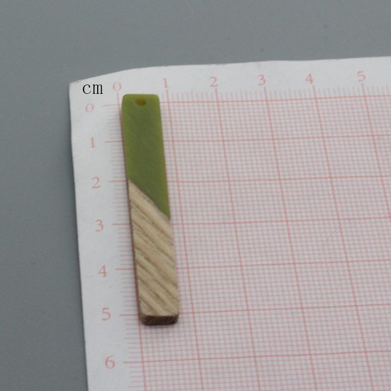 2pcs/set Vintage and Minimalist Long Resin Wood Jewelry Pendant Diy Earrings Earrings Necklace Accessories.