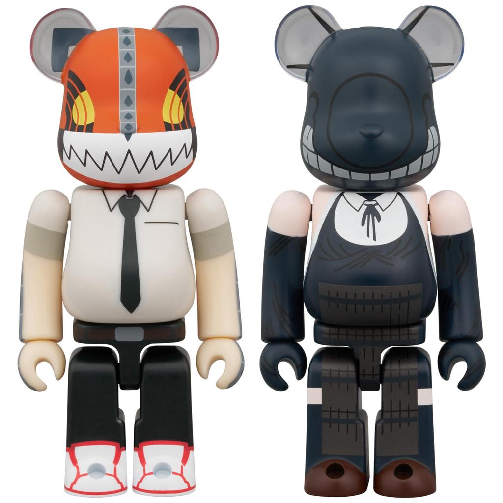 MEDICOM TOY Chainsaw Man Bomb each approximately 70mm finished figure BE@RBRICK & 2-Piece Set, tall, non-scale, painted,