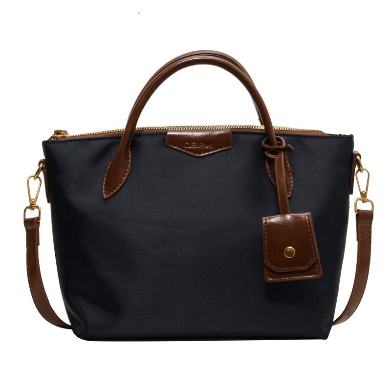 Popular Casual Texture Niche Design Versatile Handbag Bag Fashionable Simple Solid Color Commuter Messenger Women's Bag