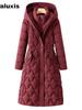 New Slim Fit Long Down Coat Winter Fashion Women's Puffer Cotton Jacket