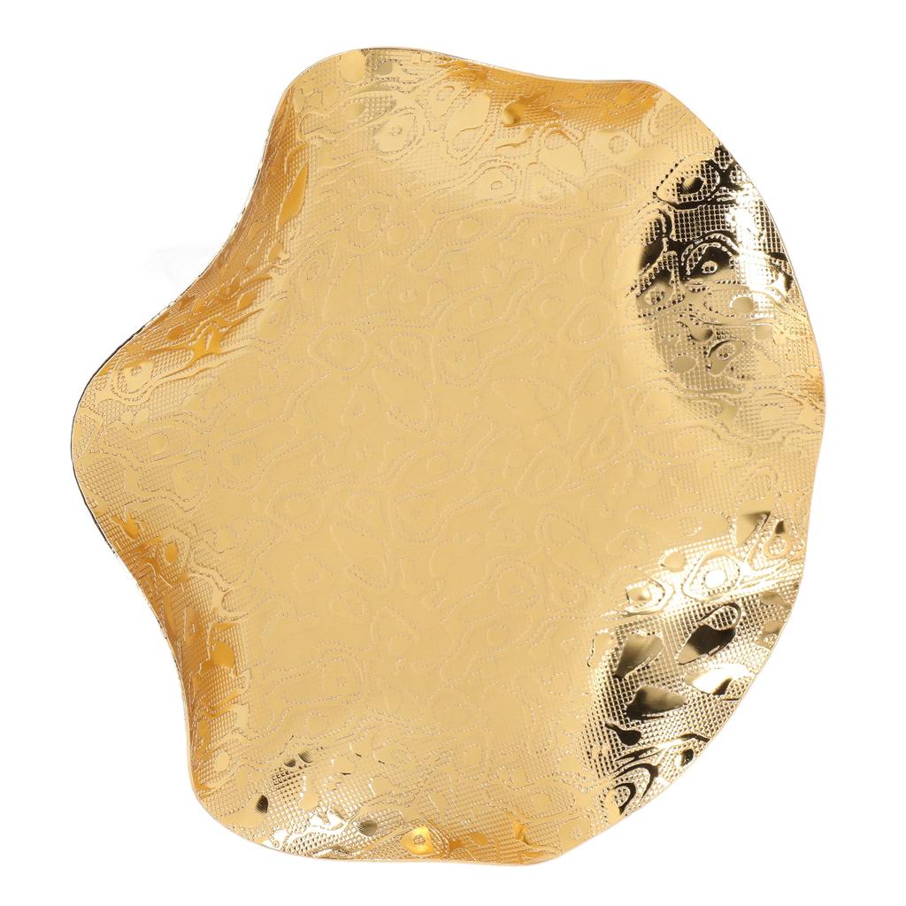 Goldene Obstschale Handgalvanisierungsverfahren Schönes Muster Glattere Oberflächen Snackschale für