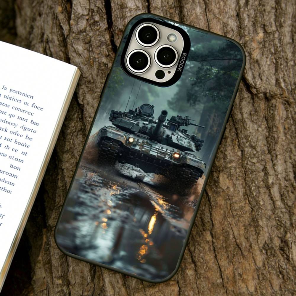 

Heavy tank Phone Case For iPhone 17,16,15,14,13,12,11 Plus,Pro Max,XS,Colorful Silver Black Cover iPhone12Pro