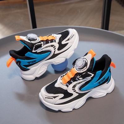 Neuer Stil Drehverschluss Mesh Atmungsaktive Laufschuhe für Jungen und Mädchen im Frühling, Sommer und Herbst