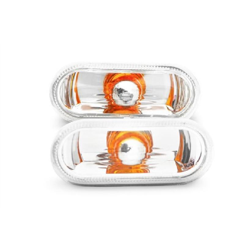VW Caddy MK3 Side Indicators Set Crystal Orange 04- Repeaters Driver Passenger