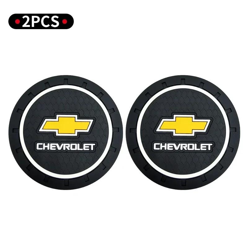 1/2pcs Non-slip Car Water Cup Rubber Mat For Chevrolet Spark Silverado Trailblazer Cruze Captiva Lacetti Aveo Auto Accessories