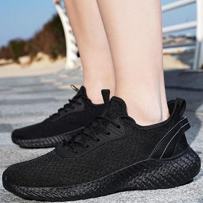 39-48 Scarpe sportive casual nere Scarpe casual da uomo Scarpe da corsa casual leggere con fondo morbido