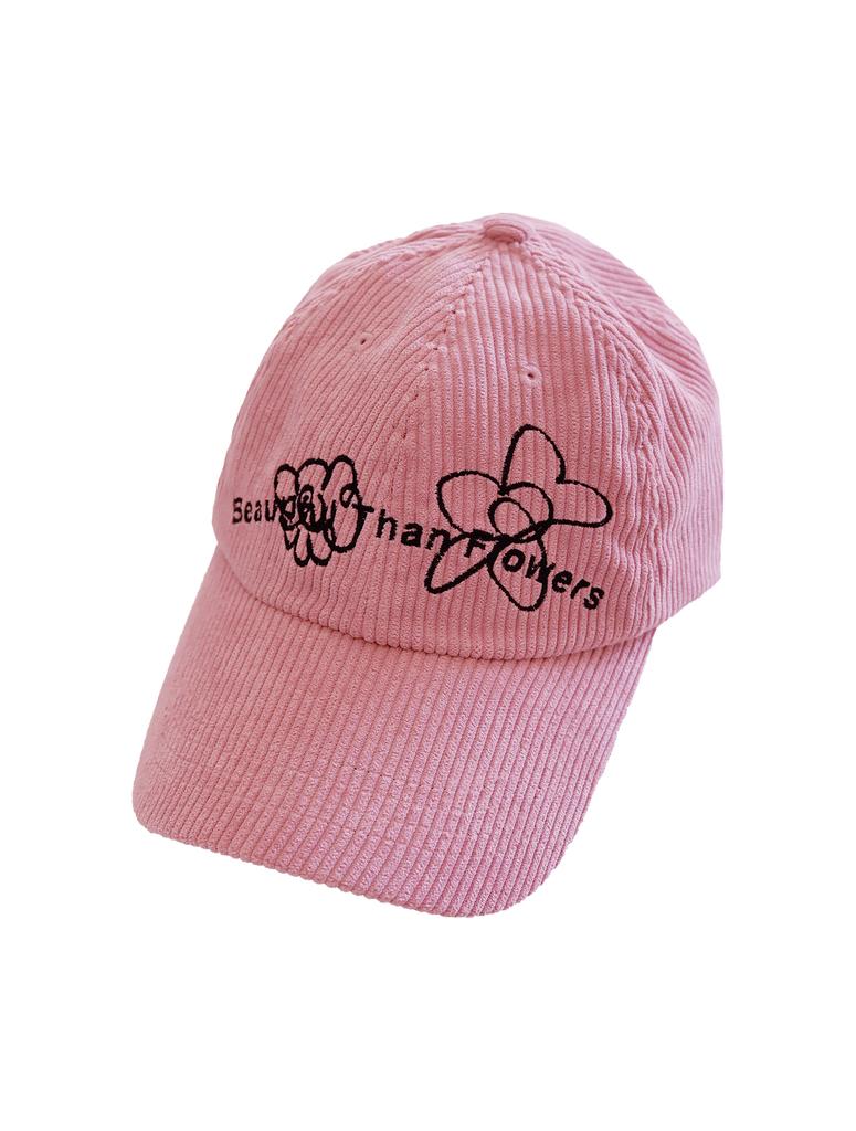 Nouteu Beautiful Dan Flower Corduroy Cap / Pink