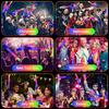 10PCS Sponge Glow Stick Light Up Neon Fluorescent LED Flashing Bar for Event Support and Cheer Night Party Light Stick