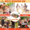 Grill Basket, Folding Carbon Steel Grill Outdoor BBQ Basket with Wood Handle, Outdoor Camping BBQ Rack for Fish, Vegetable
