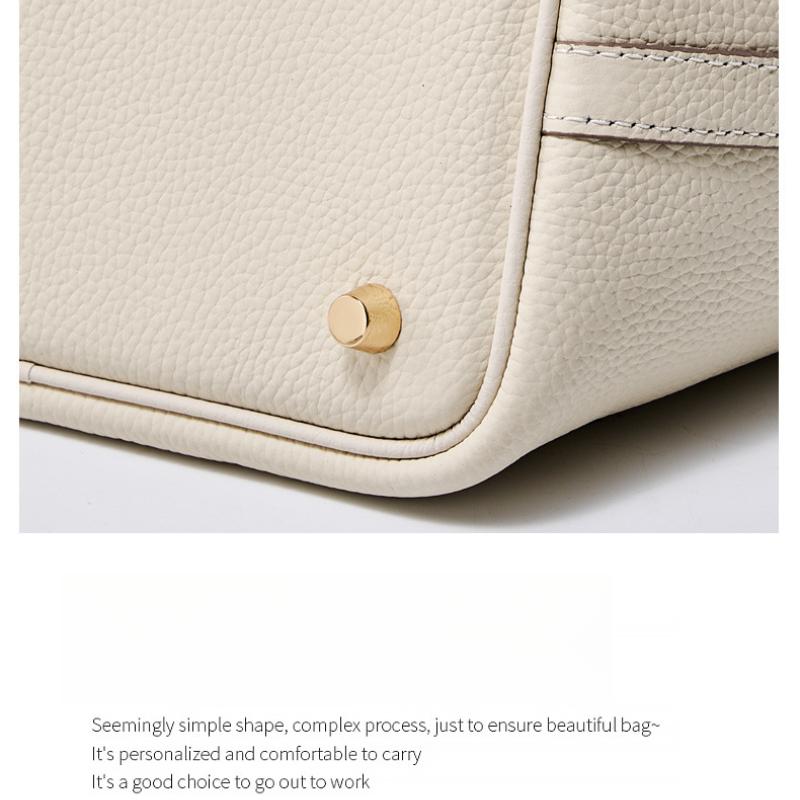 Bucket Bag Vegetable Basket Women's Bag Leather Handbag Mommy Bag Bridal Wedding Bag Premium Sense