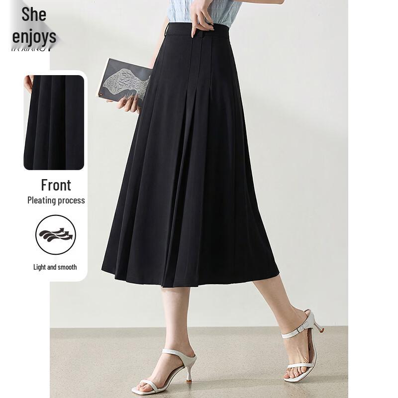 Women s A-Line Pleated Midi Skirt XL