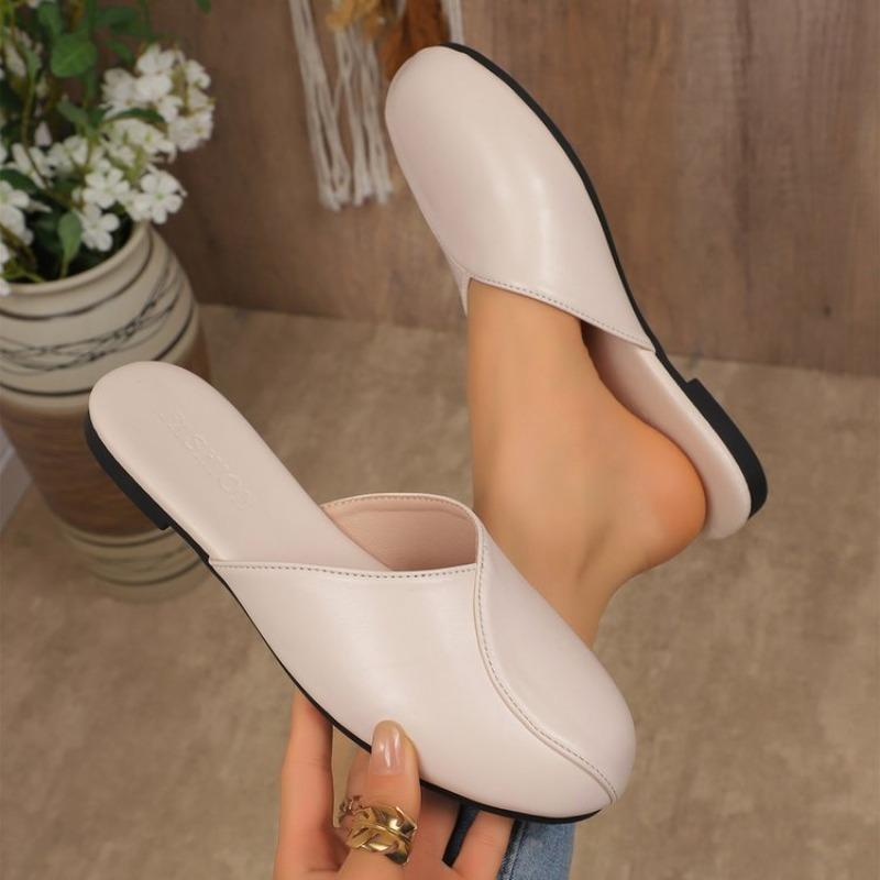 2026 Spring Autumn Women's Lightweight not tiring on the feetSoft Leather Non-Slip Casual Comfortable and Slippers