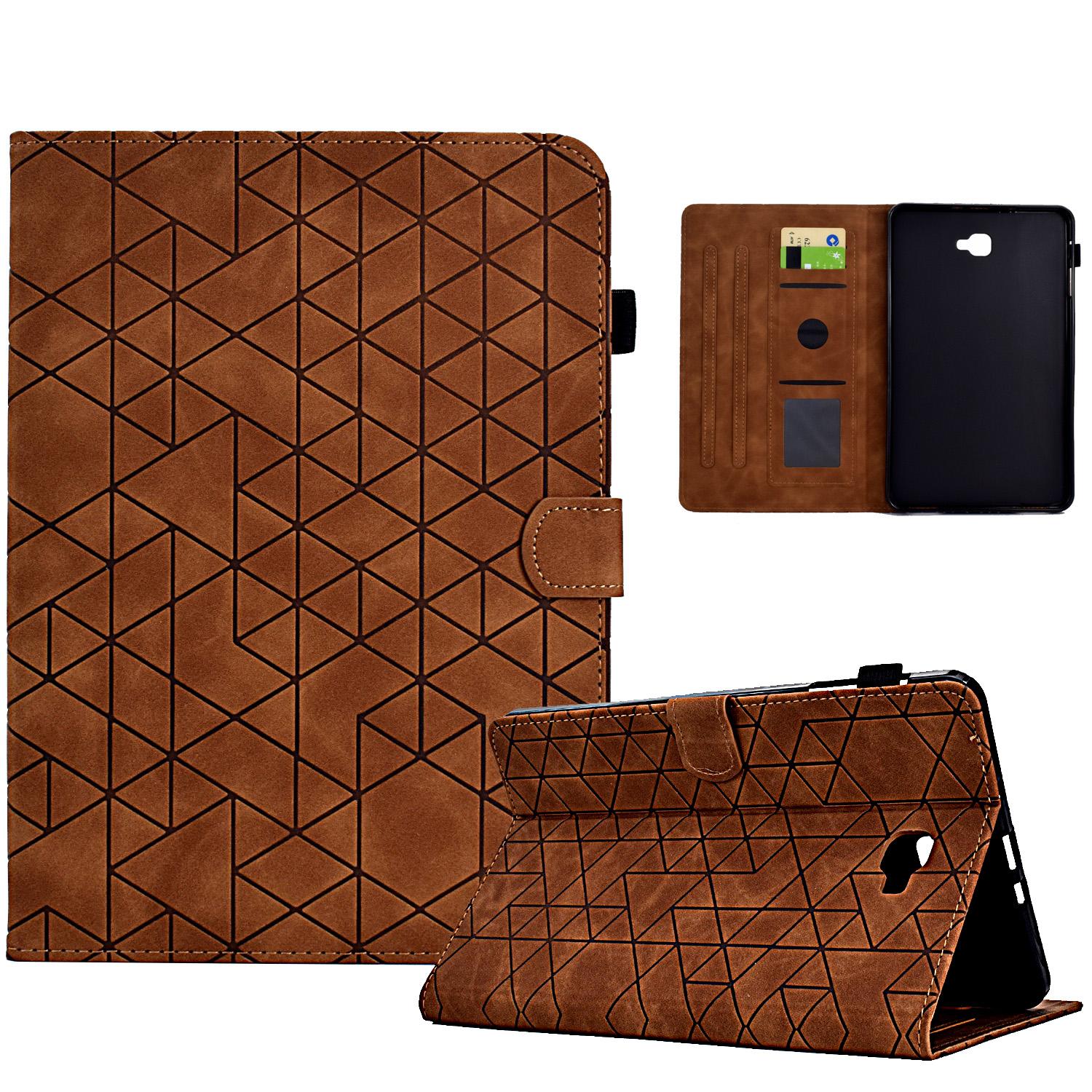

Flip Wallet Book Leather Case for Samsung Galaxy T580 T585 T870 T875 T500 T505 T507 S6 Lite 10.4 P610 P615 A7 Lite A8 2021 X200 For Galaxy X205 коричневий