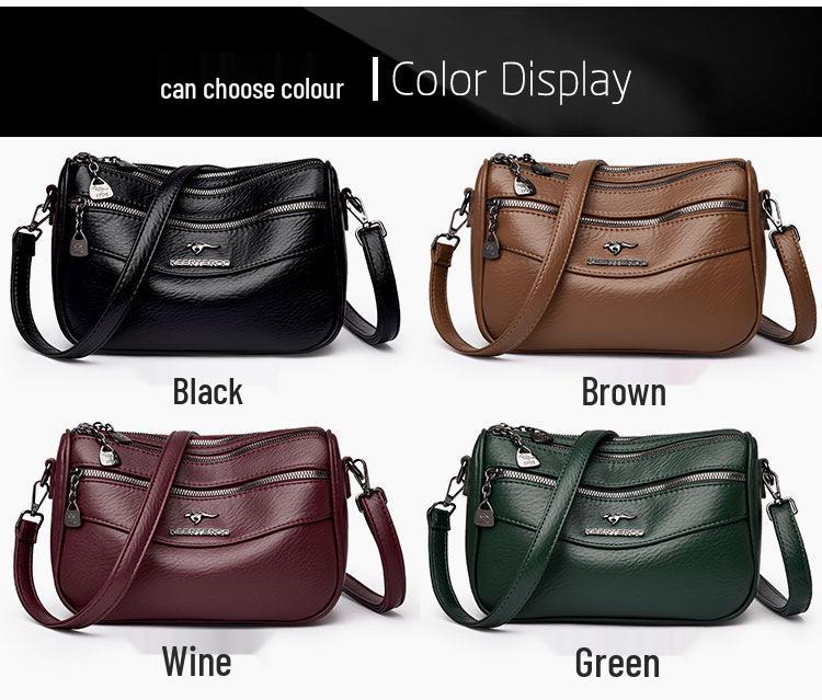 2024 Women's Multi-Layer Soft Texture Shoulder & Crossbody Bag - Large Capacity, High Quality
