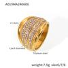 Elegant French Multi-Layer Diamond Ring for Women - Luxurious, Non-Fading, In Stock