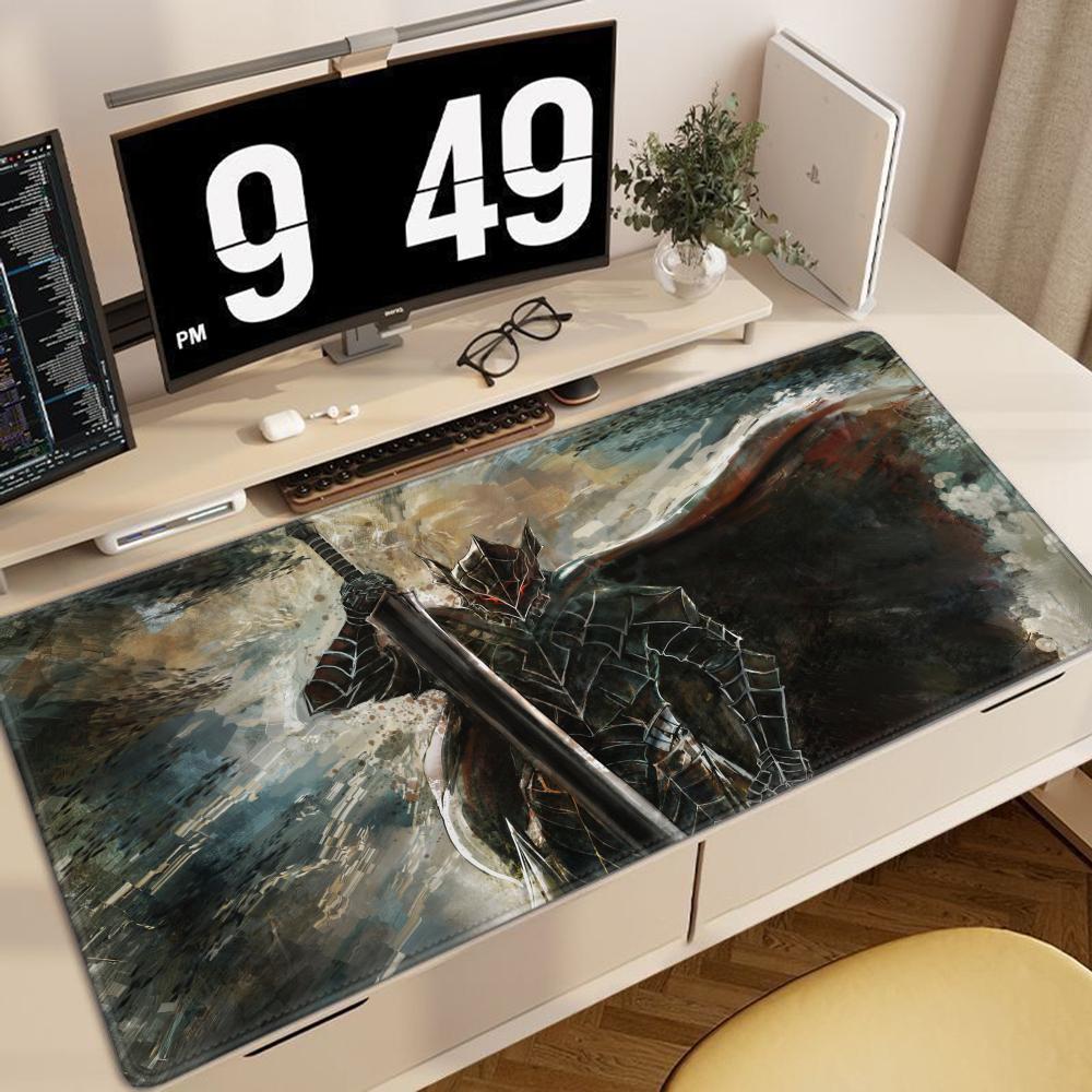 Black White Anime Mouse Pad Guts Sword In Berserk Gamer Mouse Mat Computer Gaming Accessories Keyboard Laptop Mouse Desk Pad