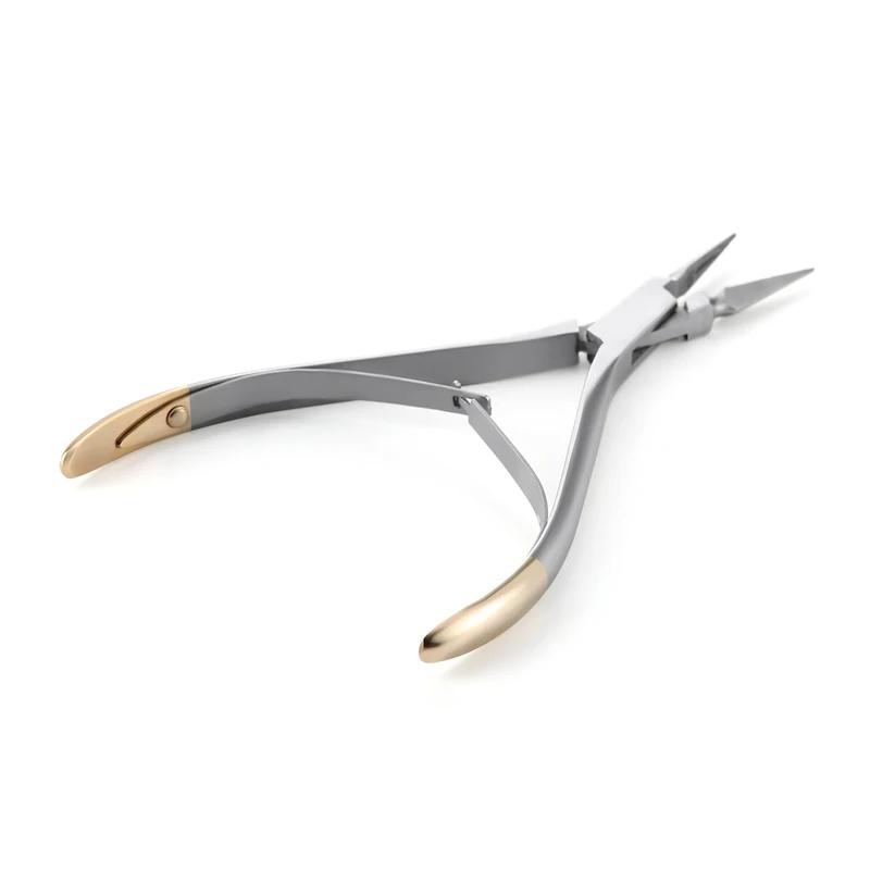 Dental Root Extraction Forceps Straight Curved Atraumatic Minimally Invasive Tool for Residual Root Tip Removal