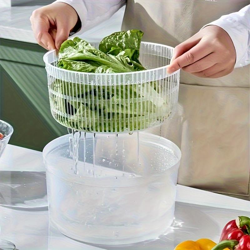 Kosz do odsączania sałaty Wielofunkcyjny gospodarstwa domowego Ręczny dehydrator do warzyw i wirówka do sałaty z owocami Gadżety do domowej kuchni