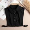 New Women's Lace Shirt Fake Collar Removable Fungus Edge Lapel Half Shirt Detachable Collar Neckwear Bowknots Ties Accessories