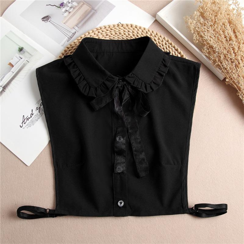 New Women's Lace Shirt Fake Collar Removable Fungus Edge Lapel Half Shirt Detachable Collar Neckwear Bowknots Ties Accessories