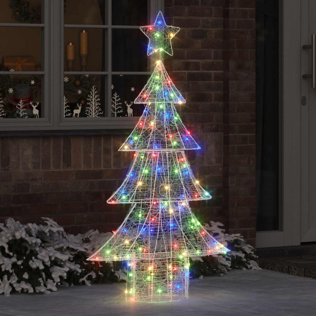Christmas Tree with 160 Multicolor LEDs 150 cm Acrylic