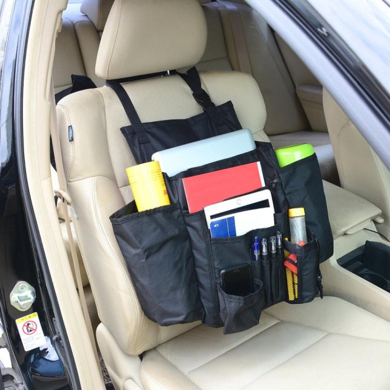 Organizer na przednie siedzenie samochodu Torba do przechowywania oparcia z wieloma kieszeniami Przegrody Regulowane ramię