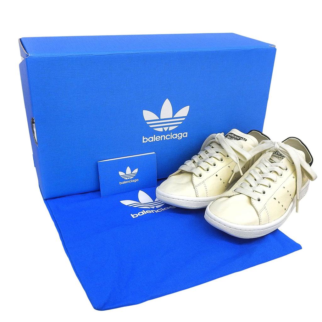 Pristine BALENCIAGA×adidas Low Cut Sneakers Stan Smith Leather Women 23 721836 Used