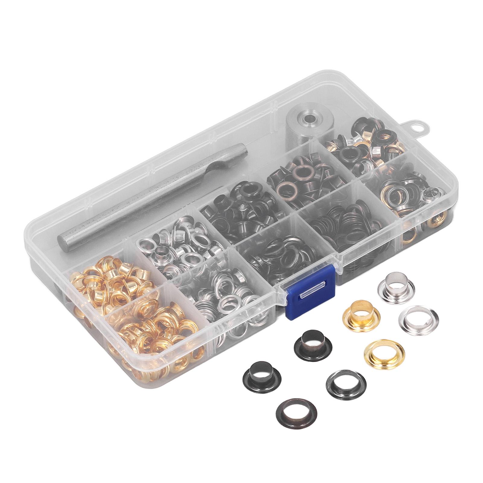 

Набор люверсов 14 с 400 металлическими люверсами 4 цветов, защита от ржавчины, набор люверсов для кожи, люверс