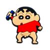 Crayon Shin-chan Croc Charms: 10 Styles, Soft Rubber PVC Shoe Accessories