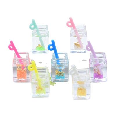 Luminous Transparent Straw Cup Earrings & Keychain Charms - DIY Jewelry Accessories