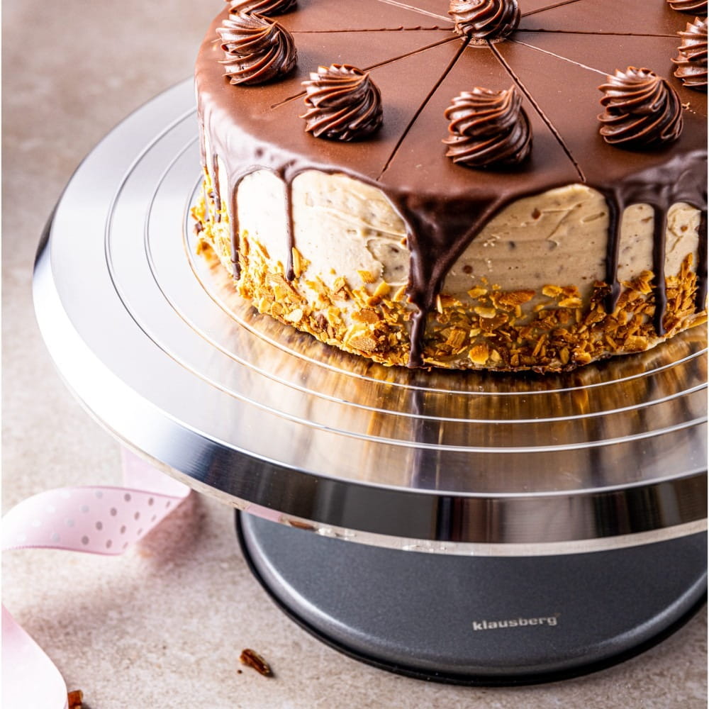 Patera Obrotowa Do Ciast Tortu Babeczek 25,5cm KLAUSBERG KB-7771
