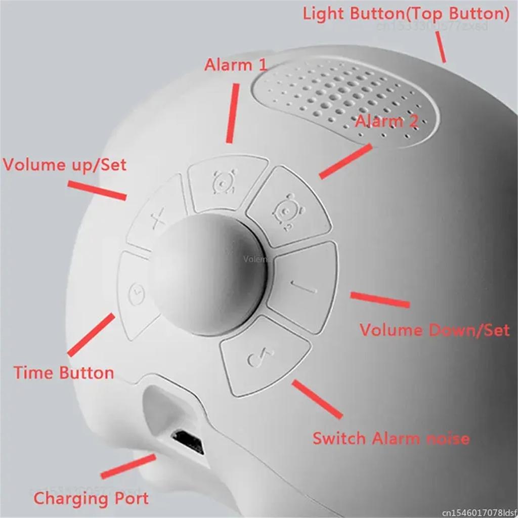 Mijia Cute Expression Alarm Clock Snooze Child Kids Digital Alarm Clocks Voice Control Intelligence LED Night Light Alarm Clock