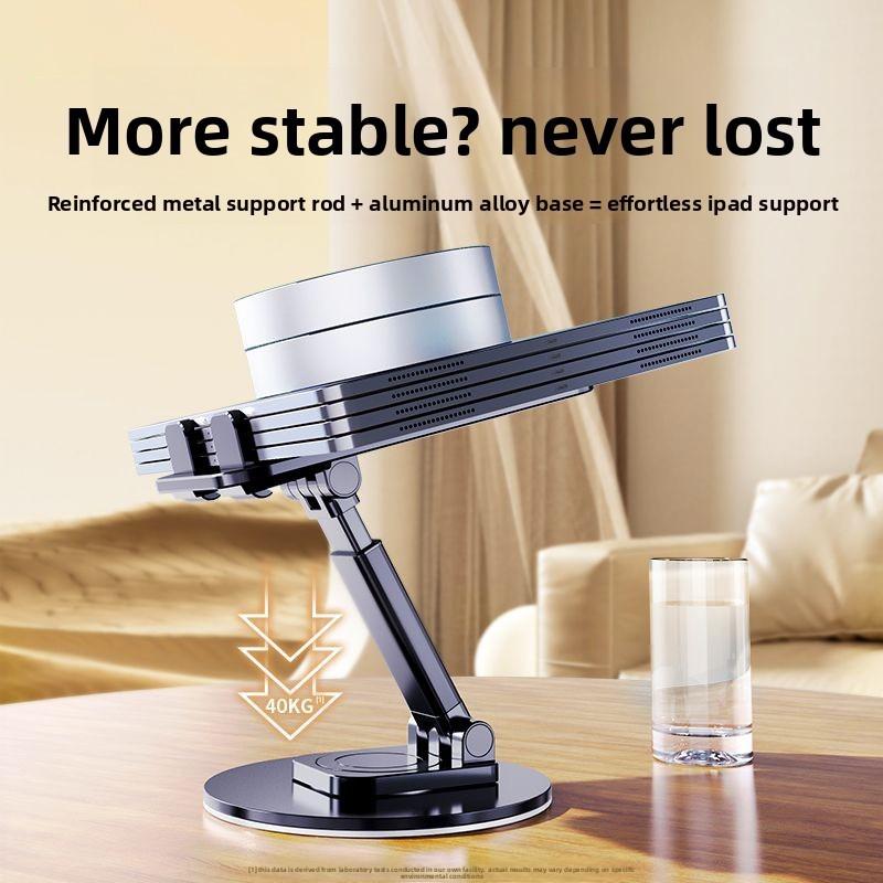 Universal Metal Desktop Phone Holder With 360degree Rotation And Foldable Design For Home And Office Use