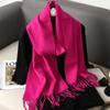 Nytt 62 farger Vinterskjerf for kvinner Langt Varmt Kasjmirskjerf Hijab Ensfarget Dame Sjal Wrap Kvinnelig Pashmina Bandana Hodeskjerf