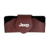 Protective Leather Car Sun Visor Sunglasses Case for Jeep Renegade Wrangler JK JL All Models Eyeglasses Holder Auto Accessories AMN1