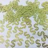 Morndew 100 PCS Glitter Gold Dollar Sign Confetti for Casino Party Wedding Party Birthday Party Decorations