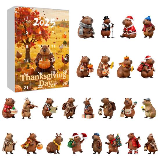 Advent Calendar Marmot Design 24-Day Countdown Festive Family Activity Calendar Kid Surprise Gift Calendar