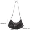Pleated Y2k Shoulder Bag Hobo Bag Spicy Girl Handbag Vintage Buckle Underarm Bag  Women