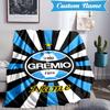 Custom Name Gremio FC Crest Design Blanket Lightweight Ideal Bedding Blanket Perfect for Travel, Camping, Living Rooms, Sofas, Christmas gift